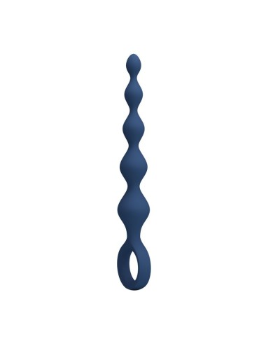 MR PLAY - BLUE SILICONE ANAL BEADS & ANAL PLUG 20.4 CM