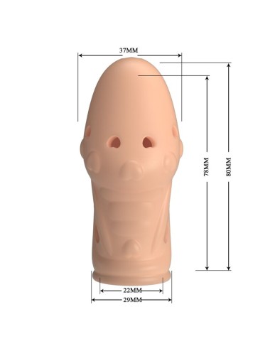 PRETTY LOVE - SOCKER TEXTURED PENIS SLEEVE NATURAL