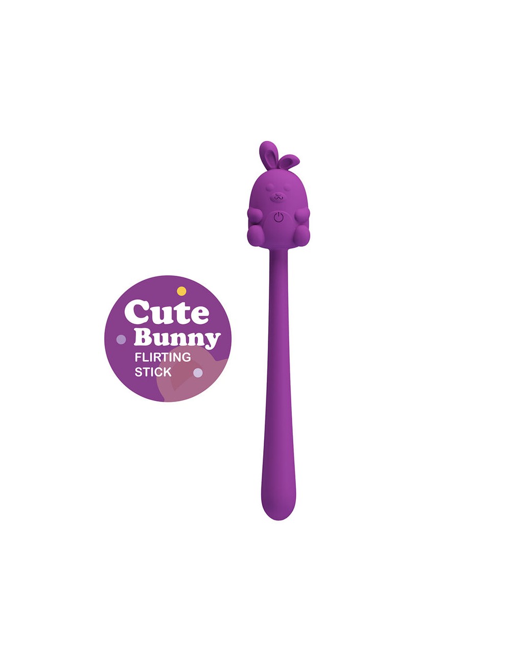 PRETTY LOVE - CUTE BUNNY FLIRTING STICK FLEXIBLE VIBRATOR USB RECHARGEABLE PURPLE