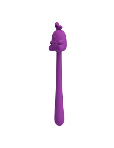 PRETTY LOVE - CUTE BUNNY FLIRTING STICK FLEXIBLE VIBRATOR USB RECHARGEABLE PURPLE