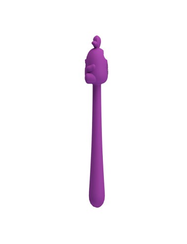 PRETTY LOVE - CUTE BUNNY FLIRTING STICK FLEXIBLE VIBRATOR USB RECHARGEABLE PURPLE