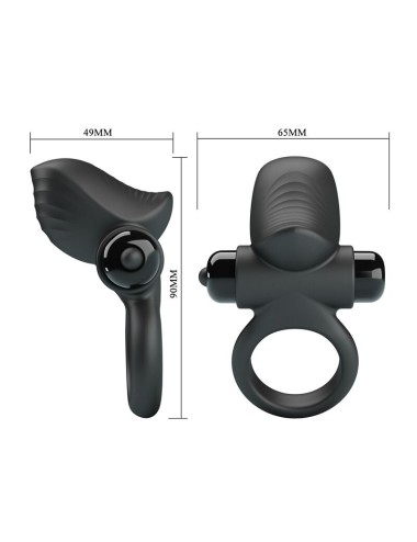 PRETTY LOVE - ADRIEN VIBRATING PENIS RING 10 FUNCTIONS BLACK