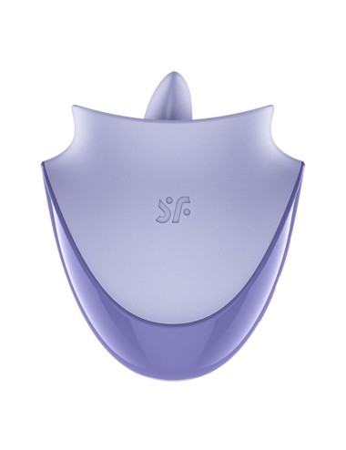 SATISFYER - TONGUE DANCER CLITORAL STIMULATOR WITH VIBRATION AND PULSATIONS LILAC