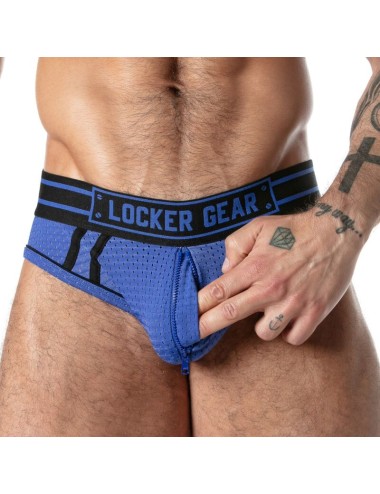 LOCKER GEAR - SPORT MESH JOCK BRIEF BLUE S