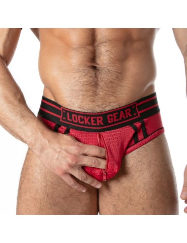LOCKER GEAR - SPORT MESH JOCK BRIEF RED M