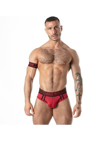 LOCKER GEAR - SPORT MESH JOCK BRIEF RED L
