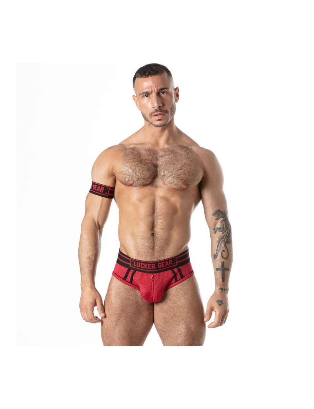 LOCKER GEAR - SPORT MESH JOCK BRIEF RED L