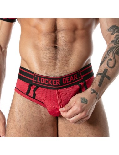 LOCKER GEAR - SPORT MESH JOCK BRIEF RED XL