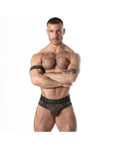 LOCKER GEAR - SPORT MESH JOCK BRIEF KHAKI XL