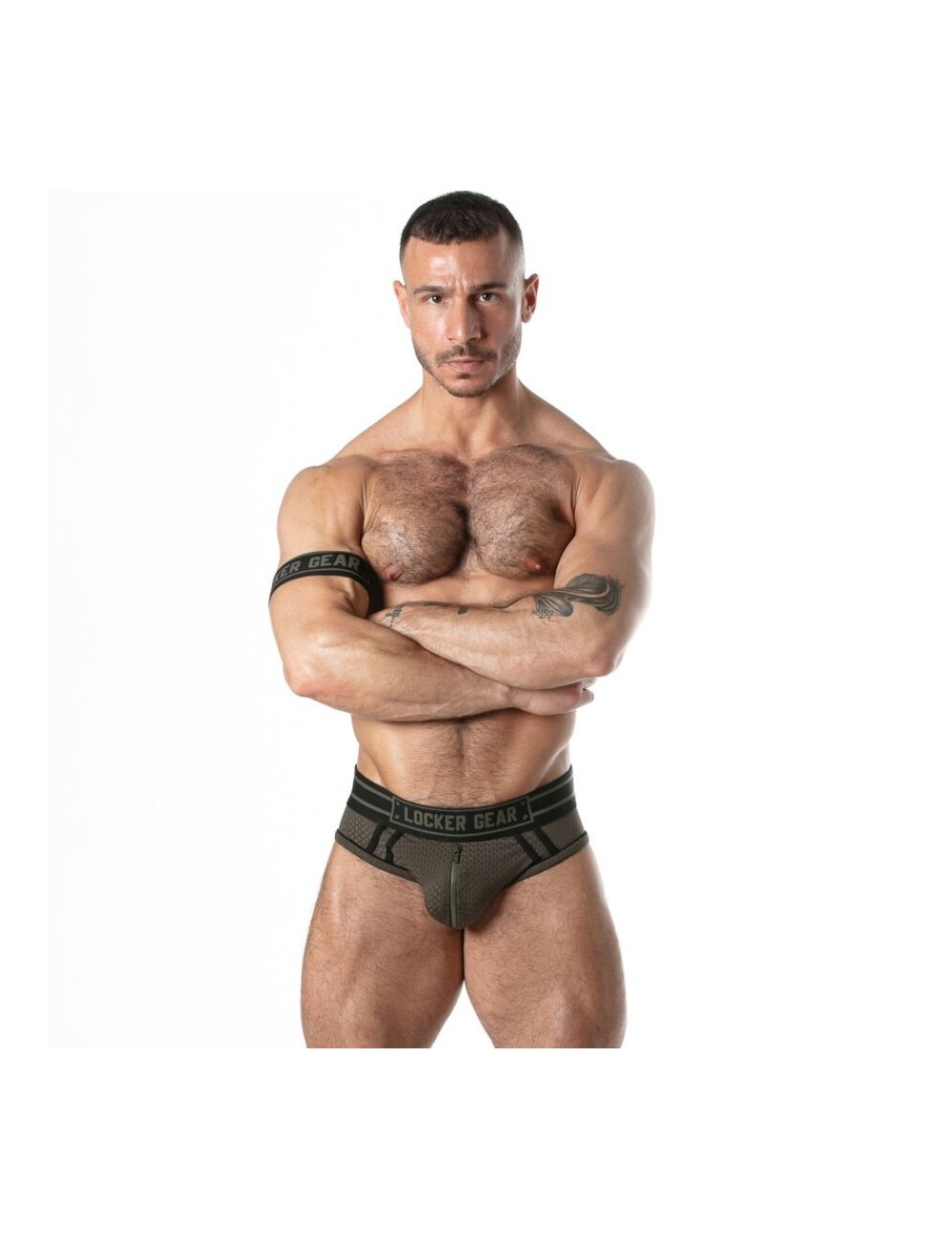 LOCKER GEAR - SPORT MESH JOCK BRIEF KHAKI XL