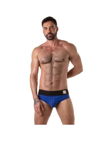 LOCKER GEAR - WIDE WAISTBAND JOCK BRIEF BLUE L