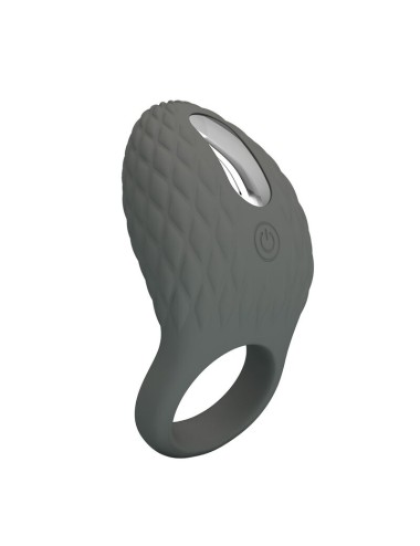 PRETTY LOVE - RECHARGEABLE TEXTURED VIBRATING RING WITH STIMULATOR