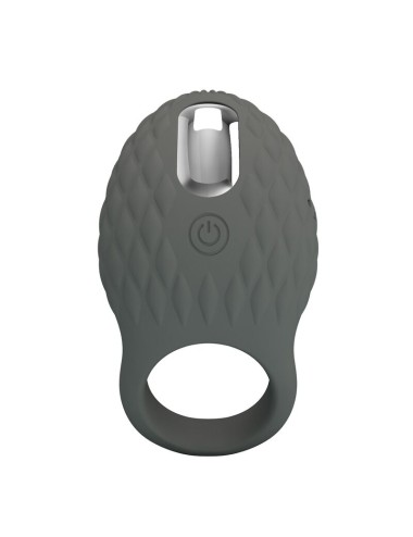 PRETTY LOVE - RECHARGEABLE TEXTURED VIBRATING RING WITH STIMULATOR