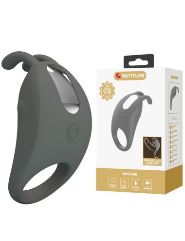 PRETTY LOVE - RECHARGEABLE VIBRATING RING WITH RABBIT STIMULATOR