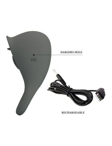 PRETTY LOVE - RECHARGEABLE VIBRATING RING WITH ORAL STIMULATION