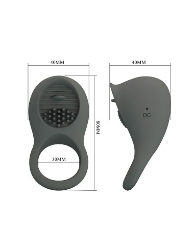 PRETTY LOVE - RECHARGEABLE VIBRATING RING WITH ORAL STIMULATION
