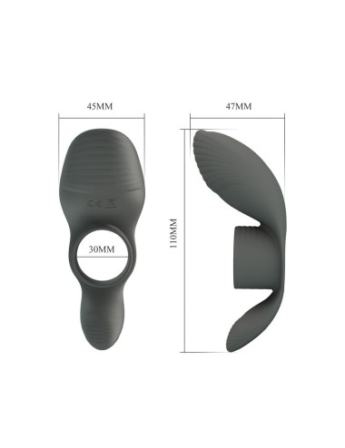 PRETTY LOVE - RECHARGEABLE VIBRATING RING WITH DUAL STIMULATION