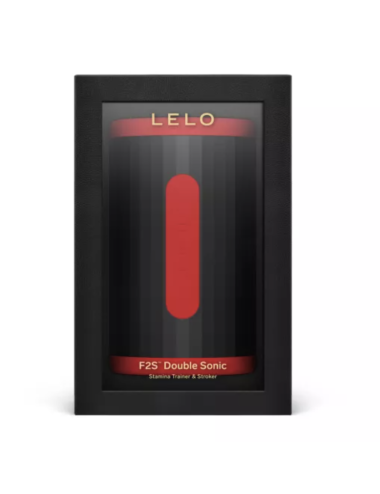 LELO - F2S DOUBLE SONIC MALE STROKER WITH DUAL SONIC STIMULATION RED