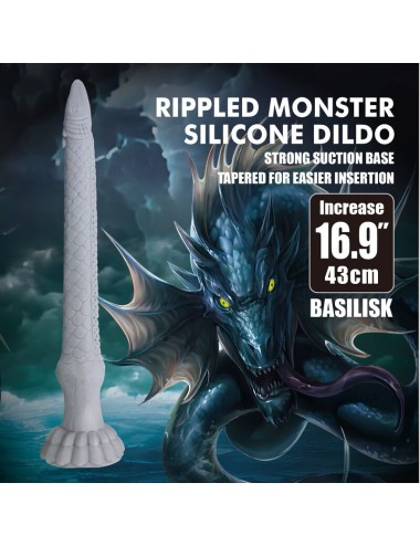 POWER MONSTERS - BASILISK FANTASY SILICONE DILDO 43 CM Ø 5 CM