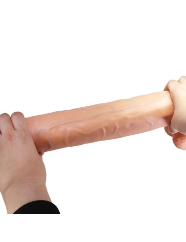 PRETTY LOVE - RAEL FLEXIBLE REALISTIC DILDO WITH SUCTION CUP 40 CM -Ø- 6 CM BROWN