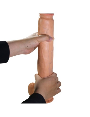 PRETTY LOVE - RAEL FLEXIBLE REALISTIC DILDO WITH SUCTION CUP 40 CM -Ø- 6 CM BROWN