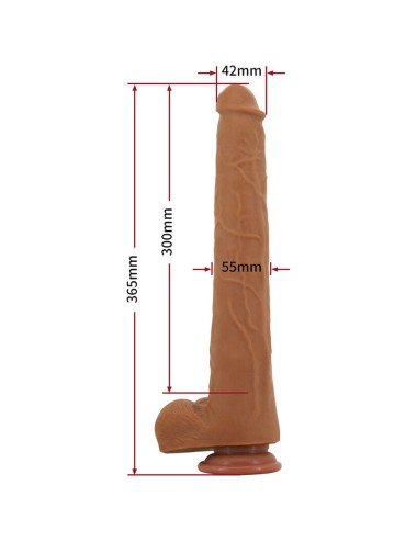 PRETTY LOVE - VIGGO REALISTIC SOFT-TOUCH SKIN-SLIDING DILDO 36,5 CM BROWN