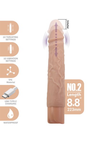 PRETTY LOVE - KESSLER REALISTIC VIBRATING DILDO WITH 10 VIBRATION MODES AND 10 THROWS