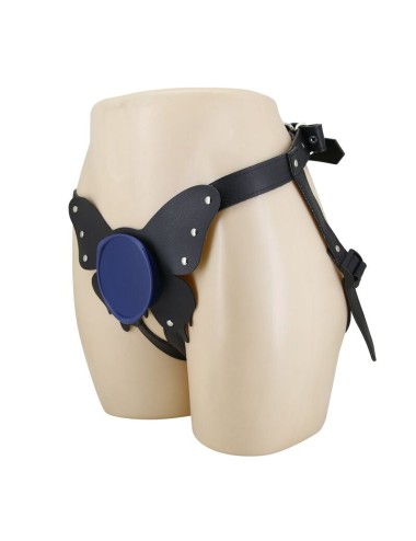 PRETTY LOVE - UNIVERSAL STRAP-ON HARNESS BRIEFS BLACK AND BLUE