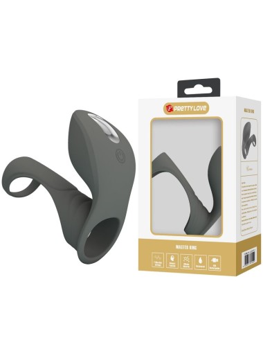 PRETTY LOVE - RECHARGEABLE VIBRATING RING WITH DUAL STIMULATOR