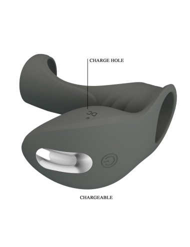 PRETTY LOVE - RECHARGEABLE VIBRATING RING WITH DUAL STIMULATOR