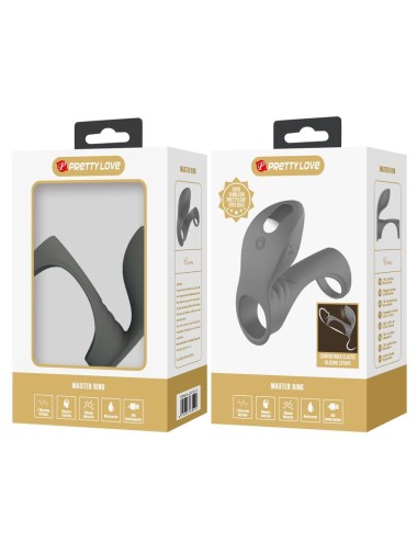 PRETTY LOVE - RECHARGEABLE VIBRATING RING WITH DUAL STIMULATOR
