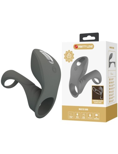 PRETTY LOVE - RECHARGEABLE VIBRATING RING WITH DUAL STIMULATOR