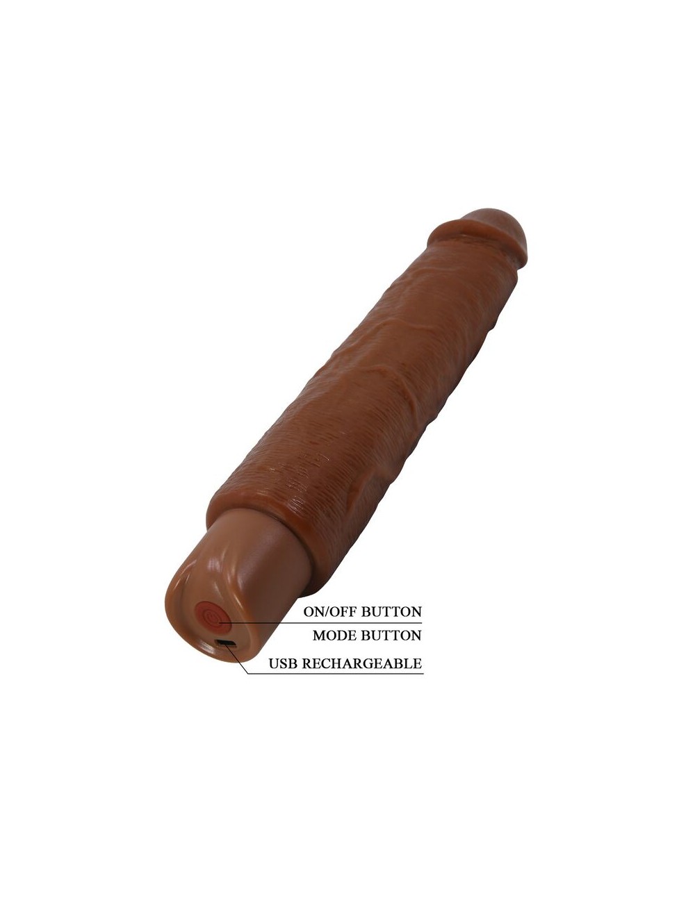 PRETTY LOVE - GAVIN REALISTIC VIBRATOR 25 CM Ø 5 CM BROWN