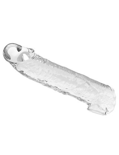 PRETTY LOVE - ADJUSTABLE PENIS EXTENSION SLEEVE 26 CM Ø 4 CM TRANSPARENT