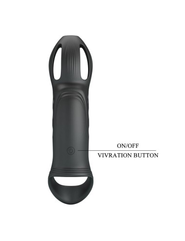 PRETTY LOVE - CRAIG RECHARGEABLE VIBRATING PENIS RING BLACK