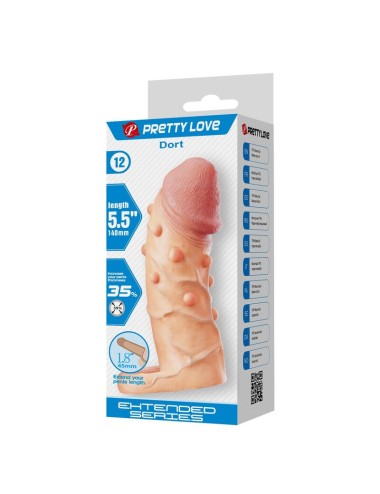 PRETTY LOVE - DORT PENIS EXTENSION SLEEVE 14 CM Ø 4 CM NATURAL