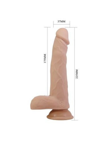 PRETTY LOVE - DAVEY THRUSTING & ROTATING VIBRATING DILDO REMOTE CONTROL 22.5 CM Ø 4.8 CM NATURAL