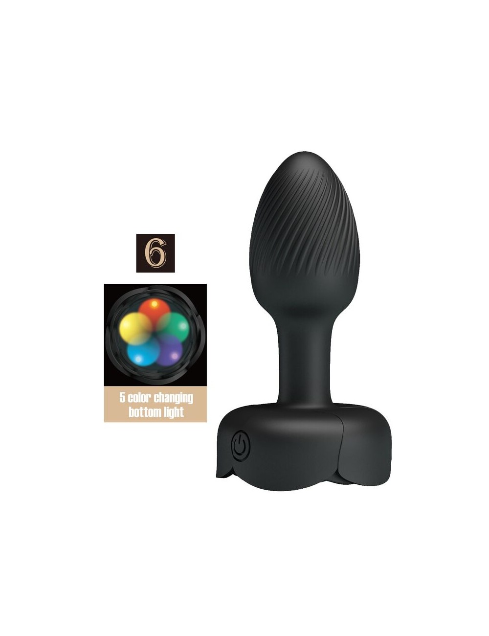 PRETTY LOVE - RECHARGEABLE VIBRATING ANAL PLUG 10 MODES BLACK