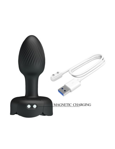PRETTY LOVE - RECHARGEABLE VIBRATING ANAL PLUG 10 MODES BLACK