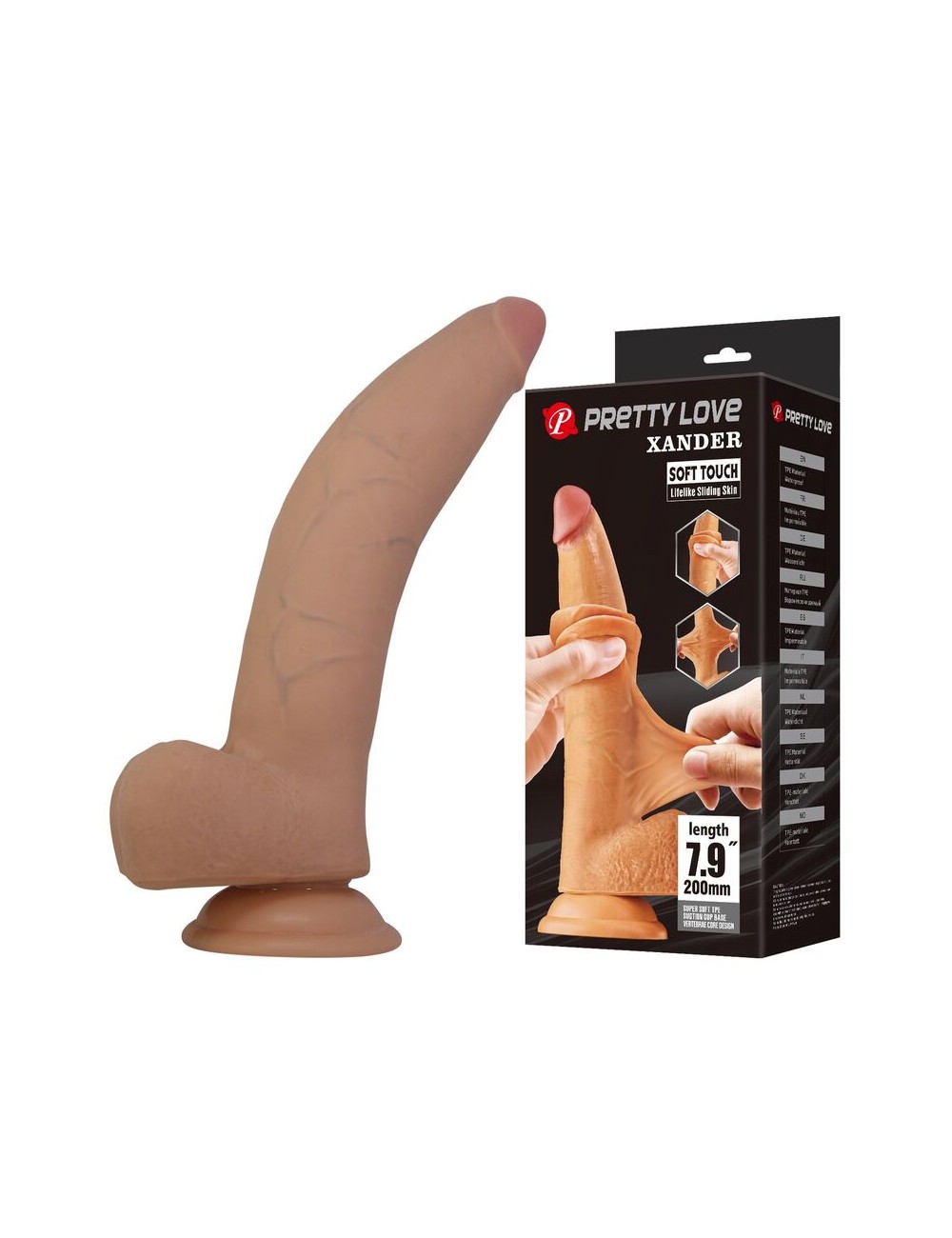 PRETTY LOVE - XANDER REALISTIC DILDO 20 CM Ø 5 CM NATURAL