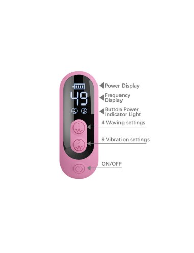 PRETTY LOVE - BELLA RABBIT VIBRATOR WITH BUTTERFLY STIMULATION AND LED PINK