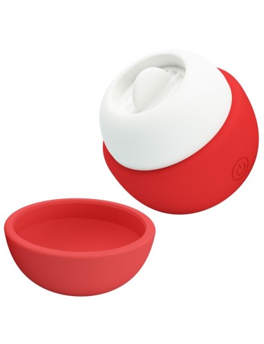 PRETTY LOVE - RECHARGEABLE TONGUE EFFECT CLITORAL STIMULATOR RED