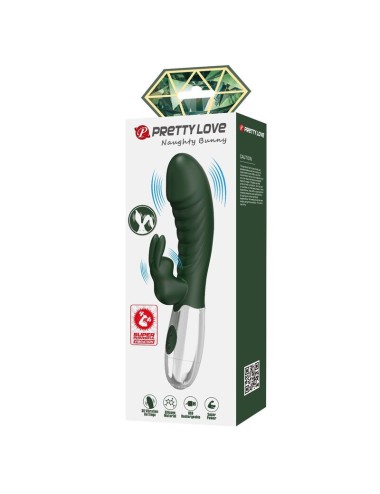 PRETTY LOVE - NAUGHTY BUNNY RABBIT VIBRATOR 30 FUNCTIONS USB RECHARGEABLE GREEN