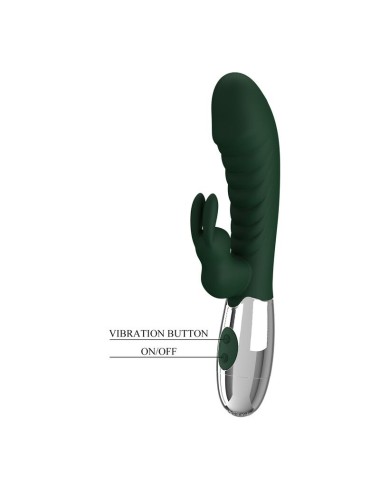 PRETTY LOVE - NAUGHTY BUNNY RABBIT VIBRATOR 30 FUNCTIONS USB RECHARGEABLE GREEN
