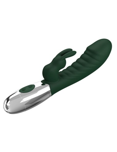PRETTY LOVE - NAUGHTY BUNNY RABBIT VIBRATOR 30 FUNCTIONS USB RECHARGEABLE GREEN