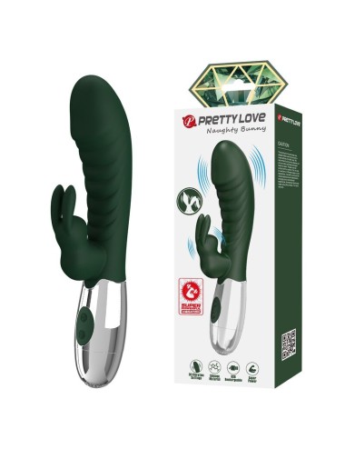 PRETTY LOVE - NAUGHTY BUNNY RABBIT VIBRATOR 30 FUNCTIONS USB RECHARGEABLE GREEN
