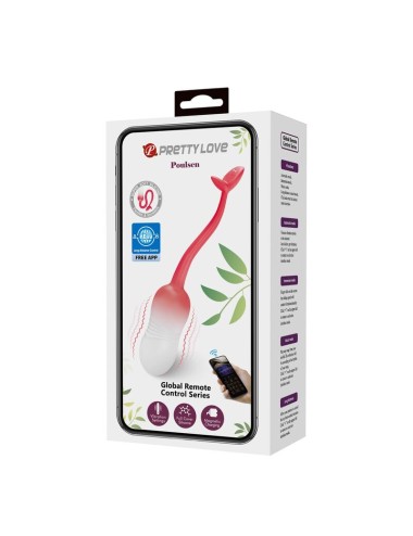 PRETTY LOVE - PULSEN APP CONTROL VIBRATING EGG 12 FUNCTIONS USB RECHARGEABLE PINK