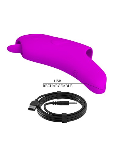 PRETTY LOVE - PETERSON HONEY FINGER RECHARGEABLE FINGER VIBRATOR PURPLE