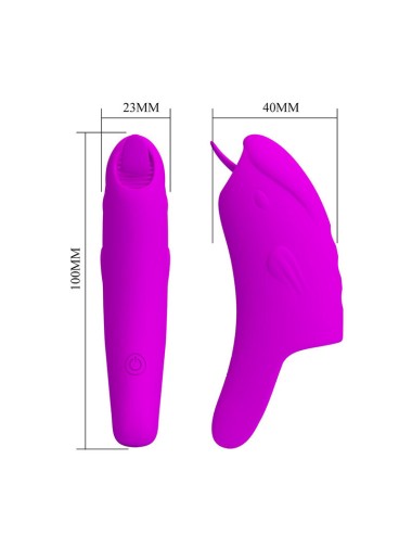 PRETTY LOVE - PETERSON HONEY FINGER RECHARGEABLE FINGER VIBRATOR PURPLE