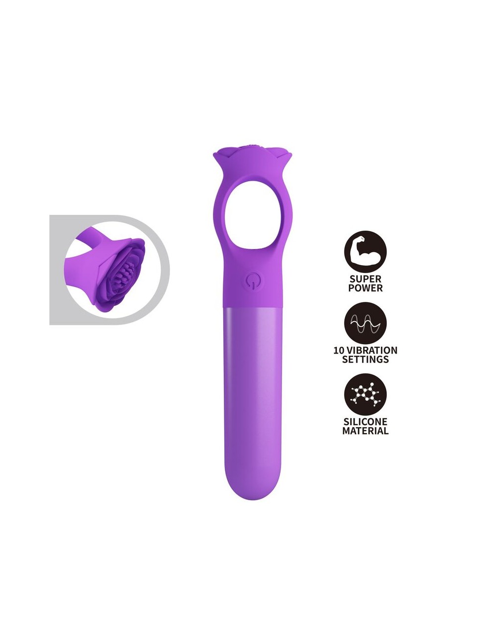 PRETTY LOVE - GIANA RECHARGEABLE MINI VIBRATOR MASSAGER PURPLE